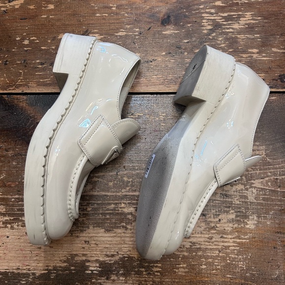Prada Cream/ ivory Patent Leather Platform Oxford Loafers *5.5 - Picture 6 of 11